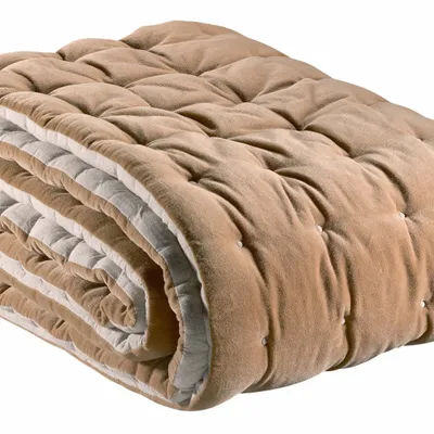 Linge de lit - Chemin de lit uni Elise Camel 90 x 240 - MAISON VIVARAISE - SDE VIVARAISE WINKLER
