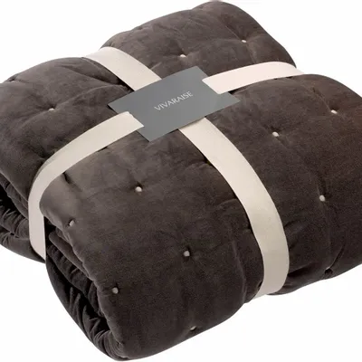 Linge de lit - Chemin de lit uni Elise Camel 90 x 240 - MAISON VIVARAISE - SDE VIVARAISE WINKLER