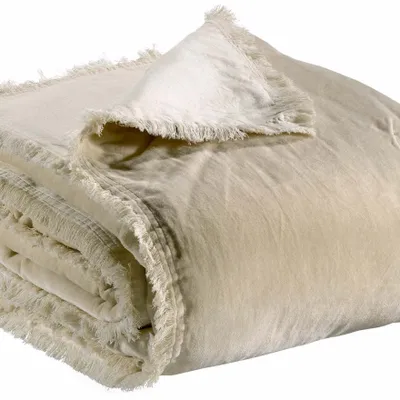Bed linens - Fara Bed Throw Lin 260 X 260 - MAISON VIVARAISE - SDE VIVARAISE WINKLER