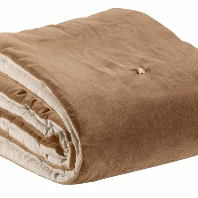 Plaids - Edredon pompons Elise Ficelle 80 x 180 - MAISON VIVARAISE - SDE VIVARAISE WINKLER