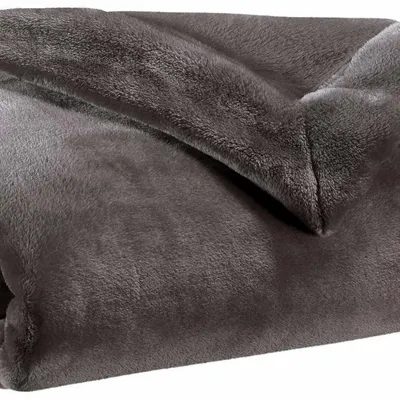Throw blankets - Tender Throw Blanket Asphalte 150 X 200 - MAISON VIVARAISE - SDE VIVARAISE WINKLER
