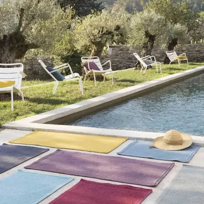 Autres linges de bain - Tapis de bain uni Etia Absynthe 54 x 110 - MAISON VIVARAISE - SDE VIVARAISE WINKLER