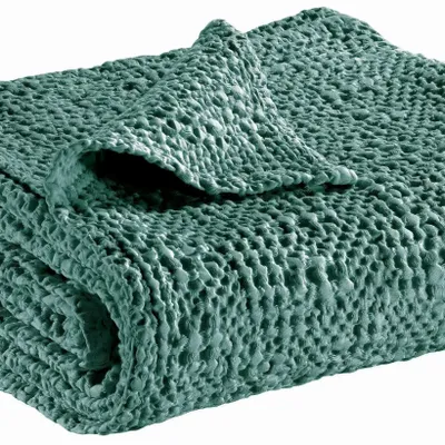Plaids - Plaid Tana Vert de gris 140 x 200 - MAISON VIVARAISE - SDE VIVARAISE WINKLER