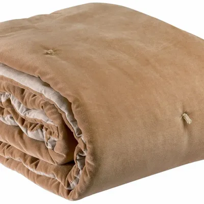 Throw blankets - Elise Knotted Dots Throw Blanket Camel 140 X 200 - MAISON VIVARAISE - SDE VIVARAISE WINKLER