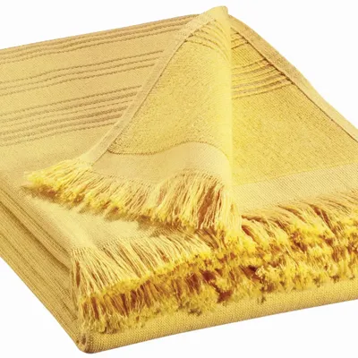 Linge de lit - Drap hammam Cancun Curry 90 x 180 - MAISON VIVARAISE - SDE VIVARAISE WINKLER