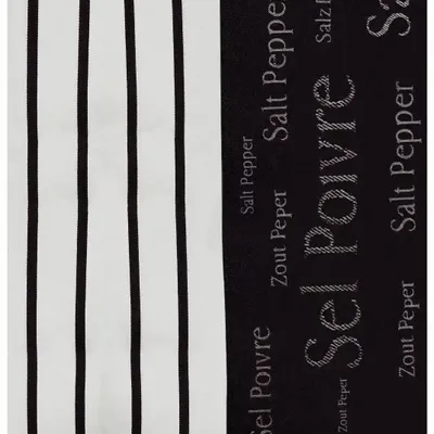 Dish towels - Kitchen Towel Jacquard Sel & Poivre Noir 50 X 70 - MAISON VIVARAISE - SDE VIVARAISE WINKLER