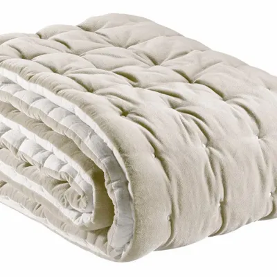 Linge de lit - Chemin de lit uni Elise Grège 90 x 240 - MAISON VIVARAISE - SDE VIVARAISE WINKLER