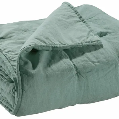 Bed linens - Zeff Bed Runner Vert de gris 90 X 240 - MAISON VIVARAISE - SDE VIVARAISE WINKLER