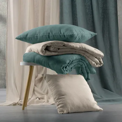 Cushions - Plain Zeff Cushion Craie 45 X 45 - MAISON VIVARAISE - SDE VIVARAISE WINKLER