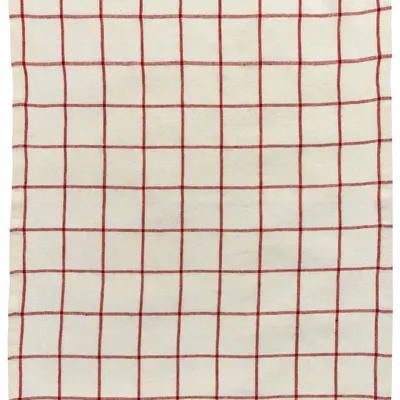 Dish towels - Kitchen Towel Karma Checks Rouge/Ecru 55 X 75 - MAISON VIVARAISE - SDE VIVARAISE WINKLER