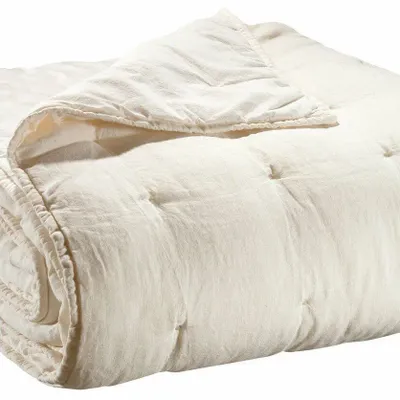 Bed linens - Zeff Bed Throw Craie 180 X 260 - MAISON VIVARAISE - SDE VIVARAISE WINKLER
