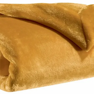 Throw blankets - Plaid Tender Ocre 150 x 200 - MAISON VIVARAISE - SDE VIVARAISE WINKLER