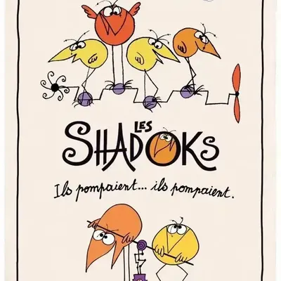 Torchons - Torchon Shadoks Ils pompaient Ecru 48 x 72 - MAISON VIVARAISE - SDE VIVARAISE WINKLER