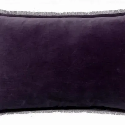 Cushions - Plain Cushion Fara Raisin 40 X 65 - MAISON VIVARAISE - SDE VIVARAISE WINKLER