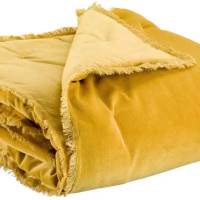 Linge de lit - Jeté uni Fara Mirabelle 260 x 260 - MAISON VIVARAISE - SDE VIVARAISE WINKLER