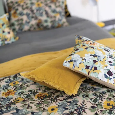 Linge de lit - Jeté uni Fara Mirabelle 260 x 260 - MAISON VIVARAISE - SDE VIVARAISE WINKLER