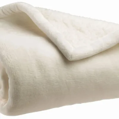 Throw blankets - Michka Throw Blanket Neige 130 X 160 - MAISON VIVARAISE - SDE VIVARAISE WINKLER