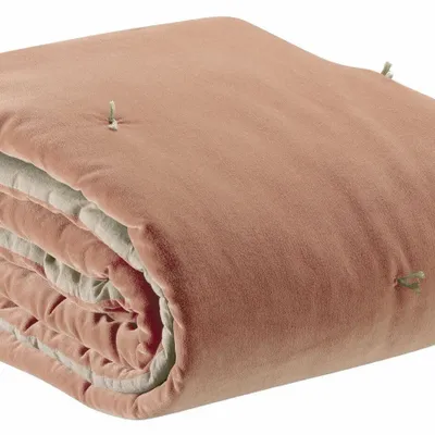 Throw blankets - Elise Knotted Dots Throw Blanket Épice 140 X 200 - MAISON VIVARAISE - SDE VIVARAISE WINKLER