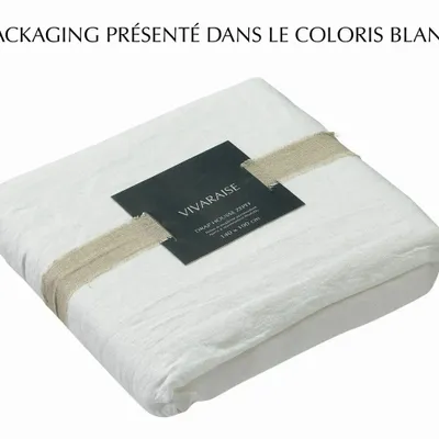 Bed linens - Zeff Fitted Sheet Blanc 140 X 190 X 30 - MAISON VIVARAISE - SDE VIVARAISE WINKLER