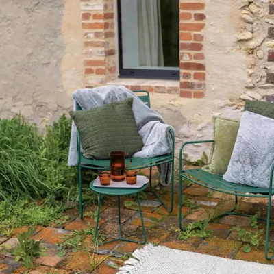 Throw blankets - Kinta Throw Blanket Olive 130 X 160 - MAISON VIVARAISE - SDE VIVARAISE WINKLER