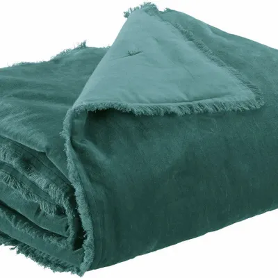 Throw blankets - Plain Fara Throw Corinthe 135 X 200 - MAISON VIVARAISE - SDE VIVARAISE WINKLER
