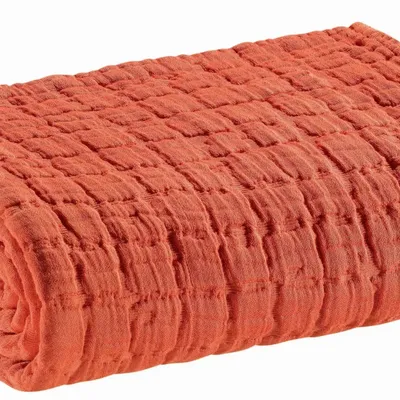 Throw blankets - Swami Throw Blanket Rooibos 130 X 200 - MAISON VIVARAISE - SDE VIVARAISE WINKLER