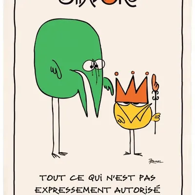 Dish towels - Shadoks Les interdits Tea Towel Écru 48 X 72 - MAISON VIVARAISE - SDE VIVARAISE WINKLER