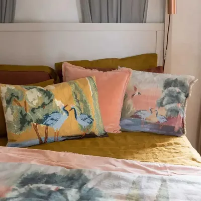 Cushions - Plain Cushion Fara Dragée 45 X 45 - MAISON VIVARAISE - SDE VIVARAISE WINKLER