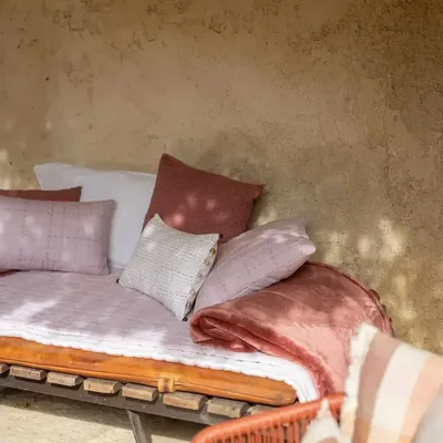 Linge de lit - Jeté de lit Michka Terracotta 220 x 240 - MAISON VIVARAISE - SDE VIVARAISE WINKLER