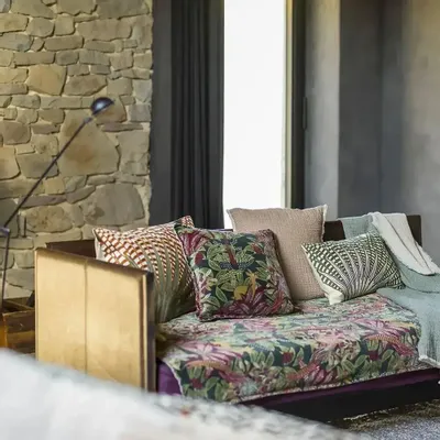 Fabric cushions - Coussin printed Ewan 45 x 45 cm - MAISON VIVARAISE - SDE VIVARAISE WINKLER
