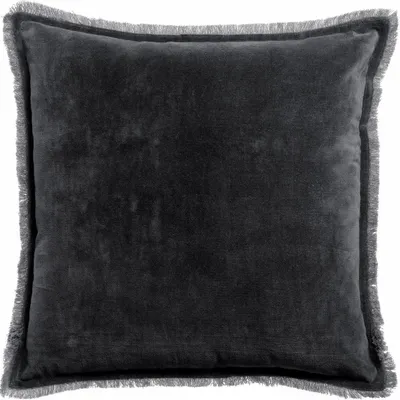 Coussins - Coussin uni Fara Caviar 45 x 45 - MAISON VIVARAISE - SDE VIVARAISE WINKLER