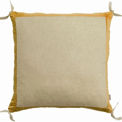 Cushions - Elise Chambray Cushion Maïs 45 X 45 - MAISON VIVARAISE - SDE VIVARAISE WINKLER