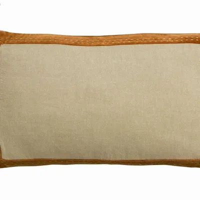 Cushions - Elise Chambray Cushion Rouille 30 X 50 - MAISON VIVARAISE - SDE VIVARAISE WINKLER