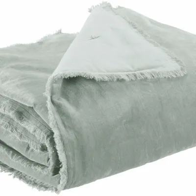 Bed linens - Plain Throw Fara Titane 240 X 260 - MAISON VIVARAISE - SDE VIVARAISE WINKLER