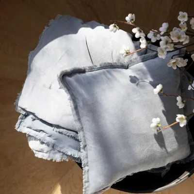 Coussins - Coussin uni Fara Titane 40 x 65 - MAISON VIVARAISE - SDE VIVARAISE WINKLER