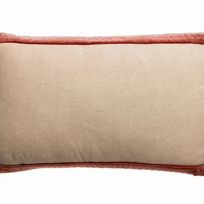 Coussins - Coussin Elise chambray Tabac 30 x 50 - MAISON VIVARAISE - SDE VIVARAISE WINKLER