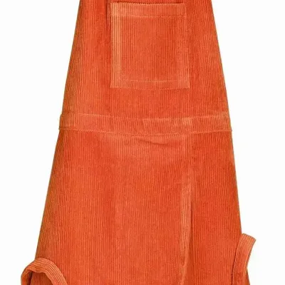 Aprons - Velvet kitchen apron Oriane Cuivre 68 X 85 - MAISON VIVARAISE - SDE VIVARAISE WINKLER