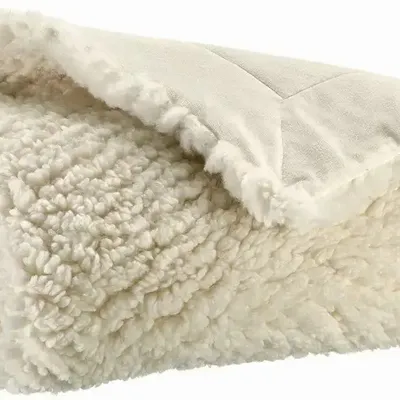 Plaids - Plaid Noam Neige 140 x 180 - MAISON VIVARAISE - SDE VIVARAISE WINKLER