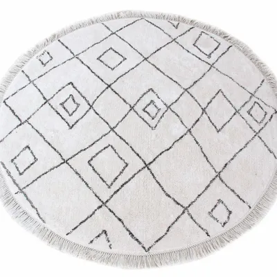 Rugs - Rug Ervin Ivoire/Taupe Diameter 160 - MAISON VIVARAISE - SDE VIVARAISE WINKLER