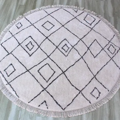 Rugs - Rug Ervin Ivoire/Taupe Diameter 160 - MAISON VIVARAISE - SDE VIVARAISE WINKLER