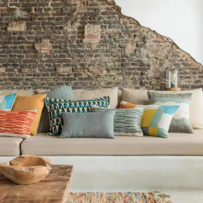 Cushions - Plain Cushion Zeff Thym 45 X 45 - MAISON VIVARAISE - SDE VIVARAISE WINKLER