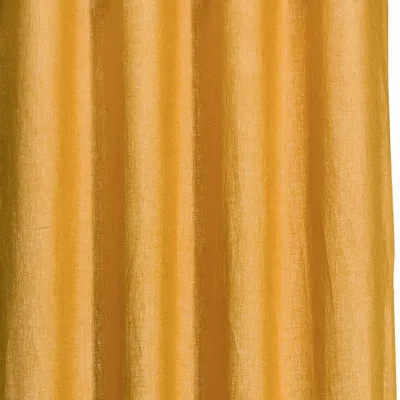 Curtains and window coverings - Curtain Stonewashed Zeff Ocre 140 X 280 - MAISON VIVARAISE - SDE VIVARAISE WINKLER