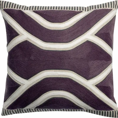 Coussins - Coussin Johan brodé Raisin 45 x 45 - MAISON VIVARAISE - SDE VIVARAISE WINKLER