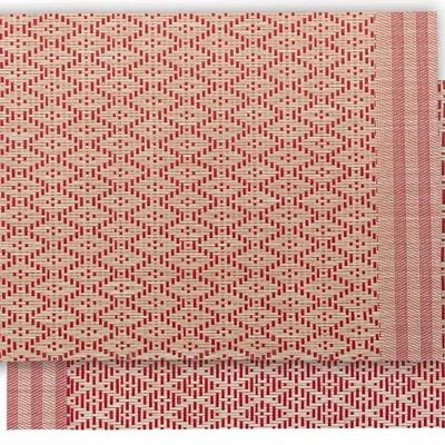 Nappes - Set de table Kadra Naturel/rouge 33 x 45 - MAISON VIVARAISE - SDE VIVARAISE WINKLER