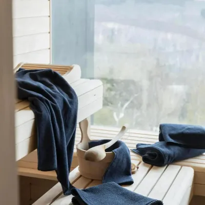 Bath towels - Bora Bath Towel Encre 50 X 100 - MAISON VIVARAISE - SDE VIVARAISE WINKLER