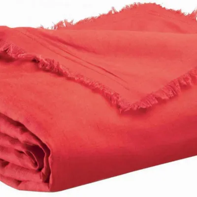 Throw blankets - Zeff Nomade Plaid Groseille 130 X 180 - MAISON VIVARAISE - SDE VIVARAISE WINKLER
