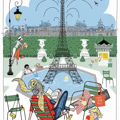 Torchons - Torchon Les jardins parisiens Blanc 48 x 72 - MAISON VIVARAISE - SDE VIVARAISE WINKLER
