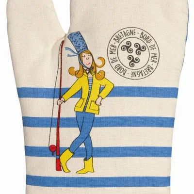 Potholders - Glove Apero Breton Ecru 18 X 28 - MAISON VIVARAISE - SDE VIVARAISE WINKLER