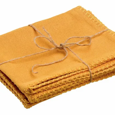 Table cloths - Set of 4 Recycled Placemats Delia Tournesol 33 X 45 - MAISON VIVARAISE - SDE VIVARAISE WINKLER