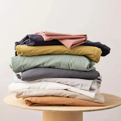 Linge de lit - Drap housse Calita Sauge 140x190 bonnet 30 cm - MAISON VIVARAISE - SDE VIVARAISE WINKLER
